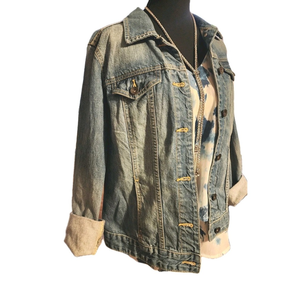 St Johns Bay Jean Jacket Womens Medium Blue Denim Jacket